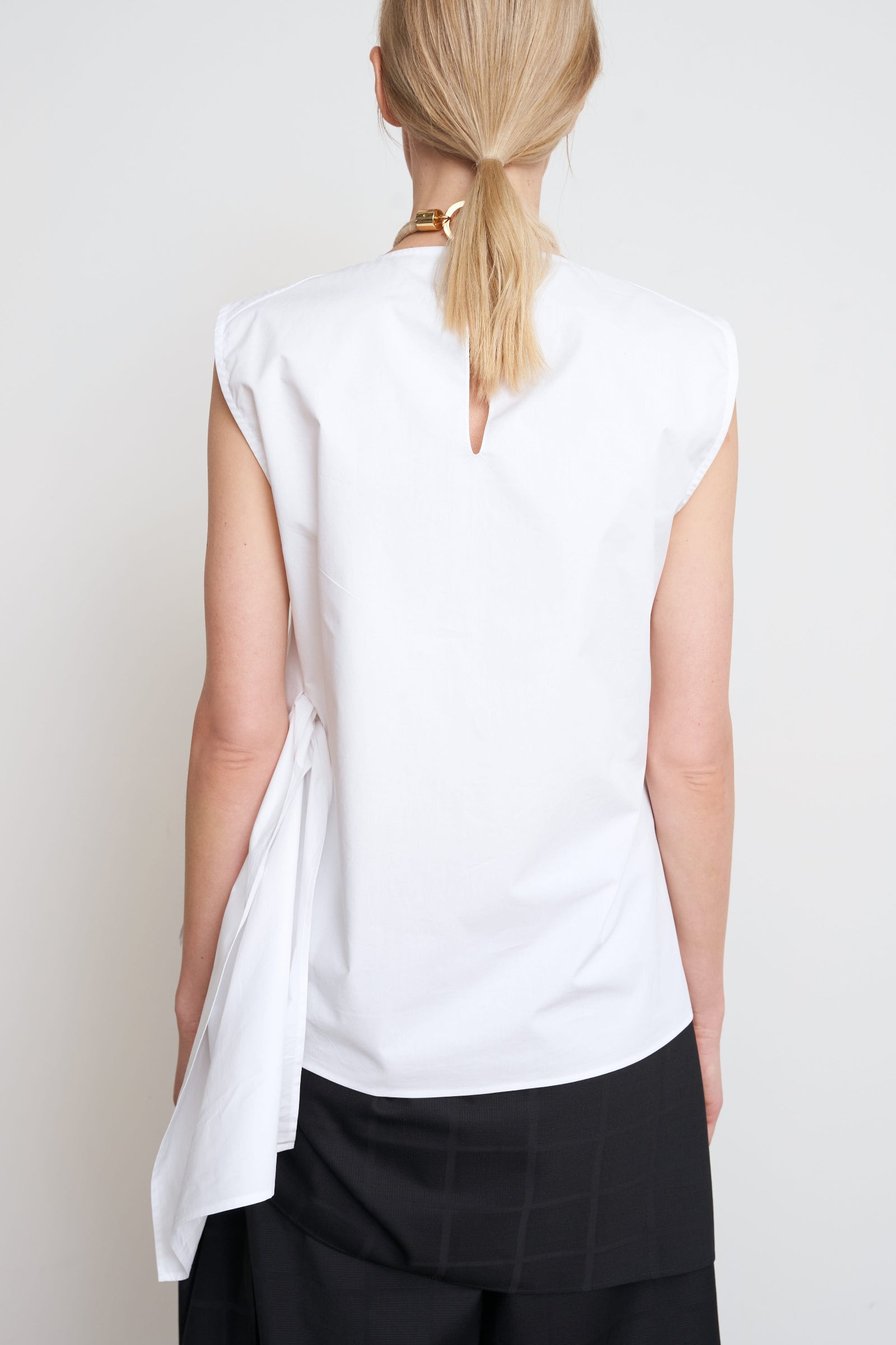 Сорочка з бавовни з перекрученим поясом