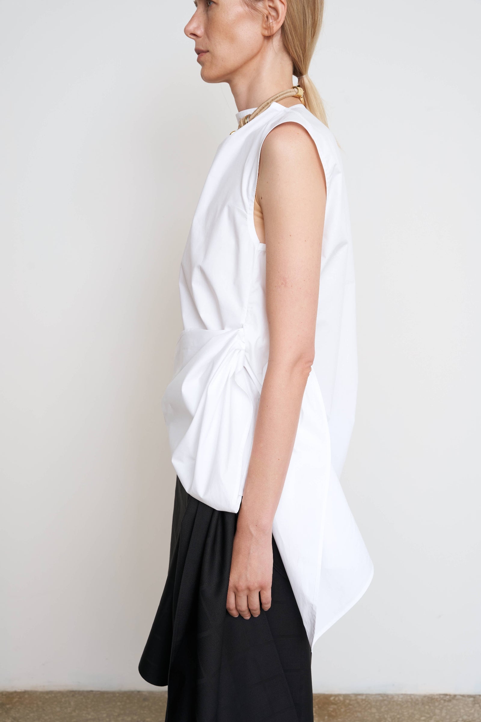 Сорочка з бавовни з перекрученим поясом