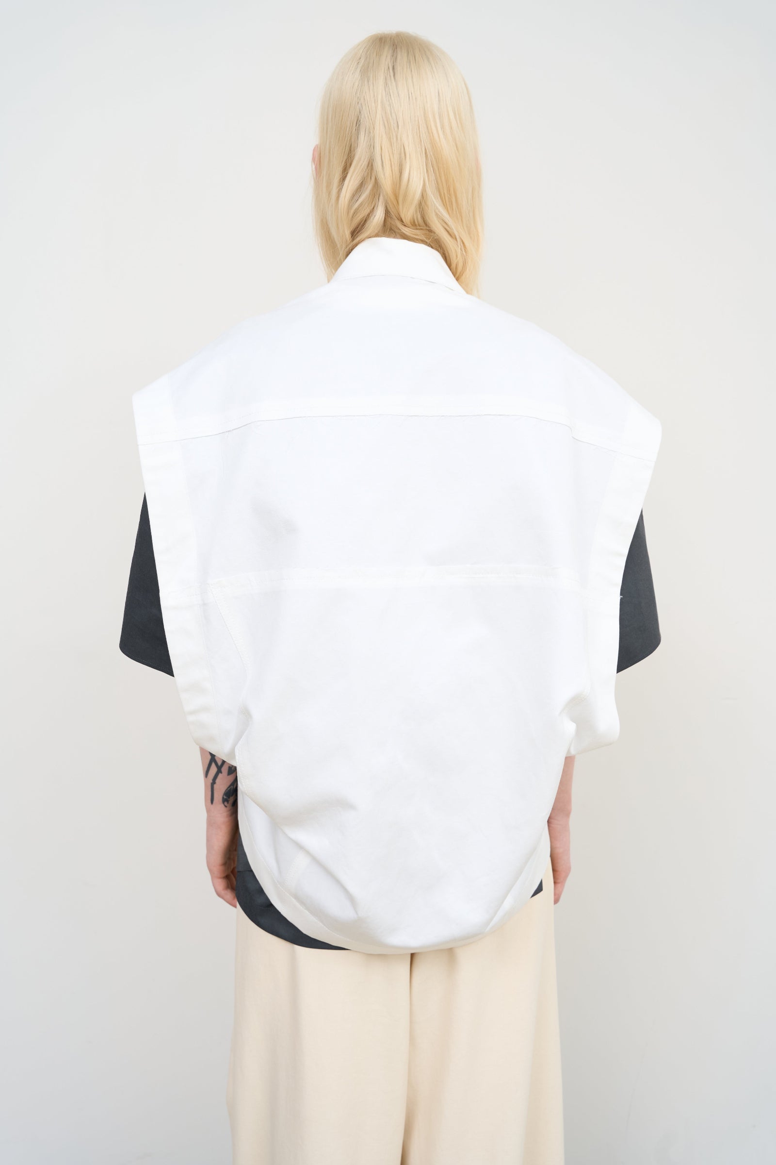 Білий джинсовий оверсайз жилет