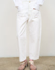 WIDE TAPERED LEG PATCHWORK PANTS