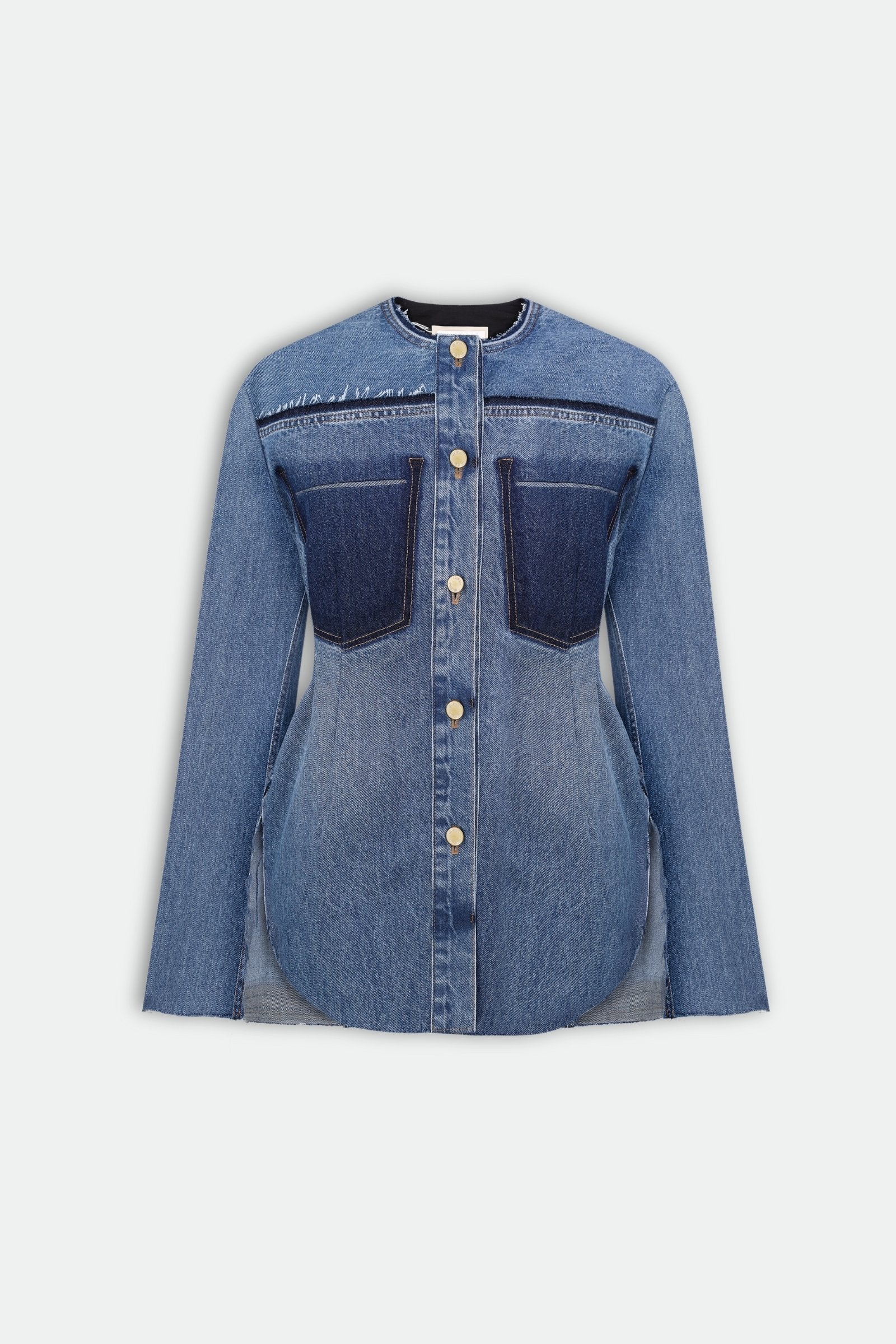 Джинсовий жакет з приталеним кроєм