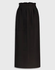 Wool-Blend Midi Skirt in Black