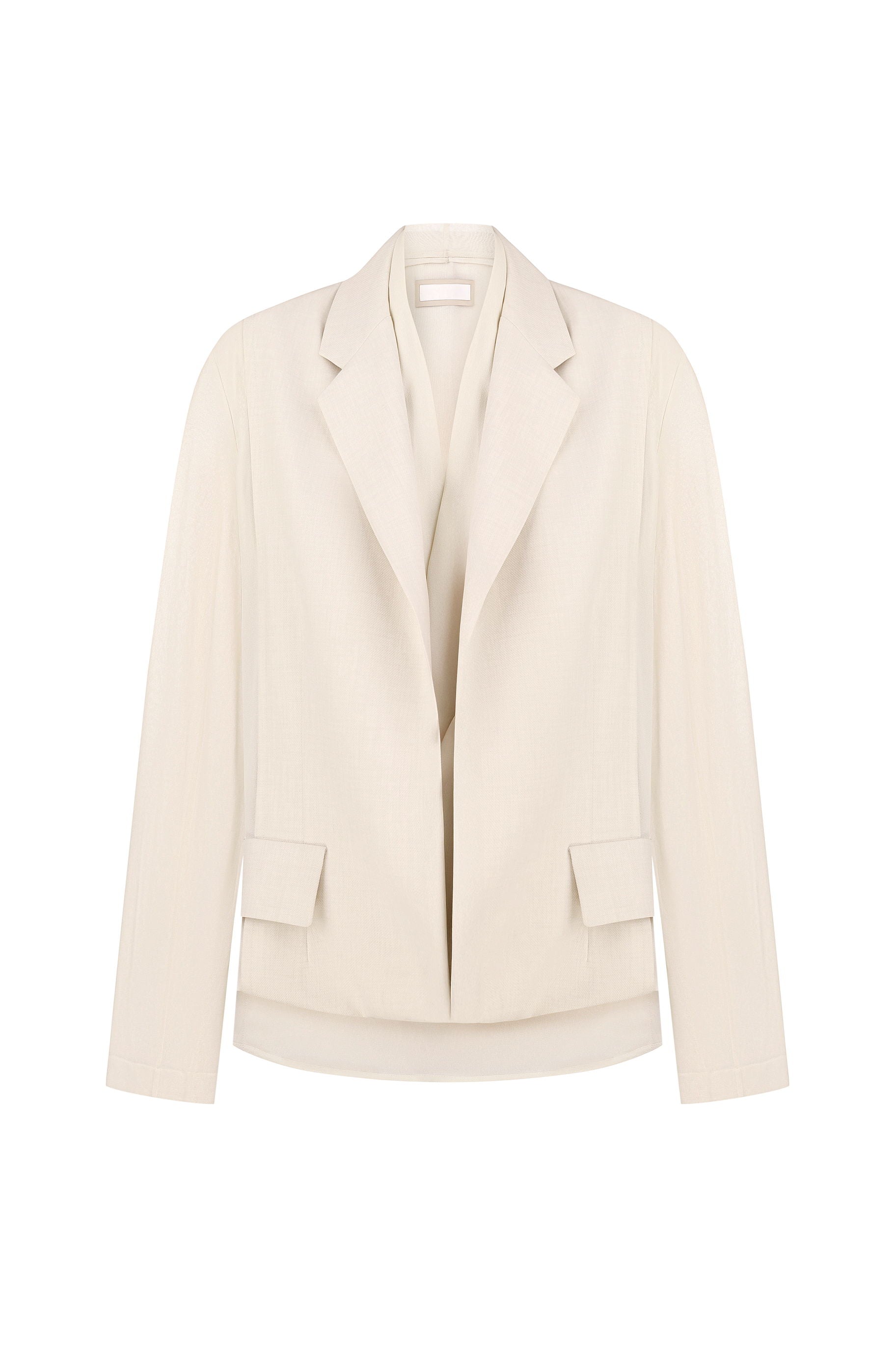 LAYERED TUCKED-HEM JACKET