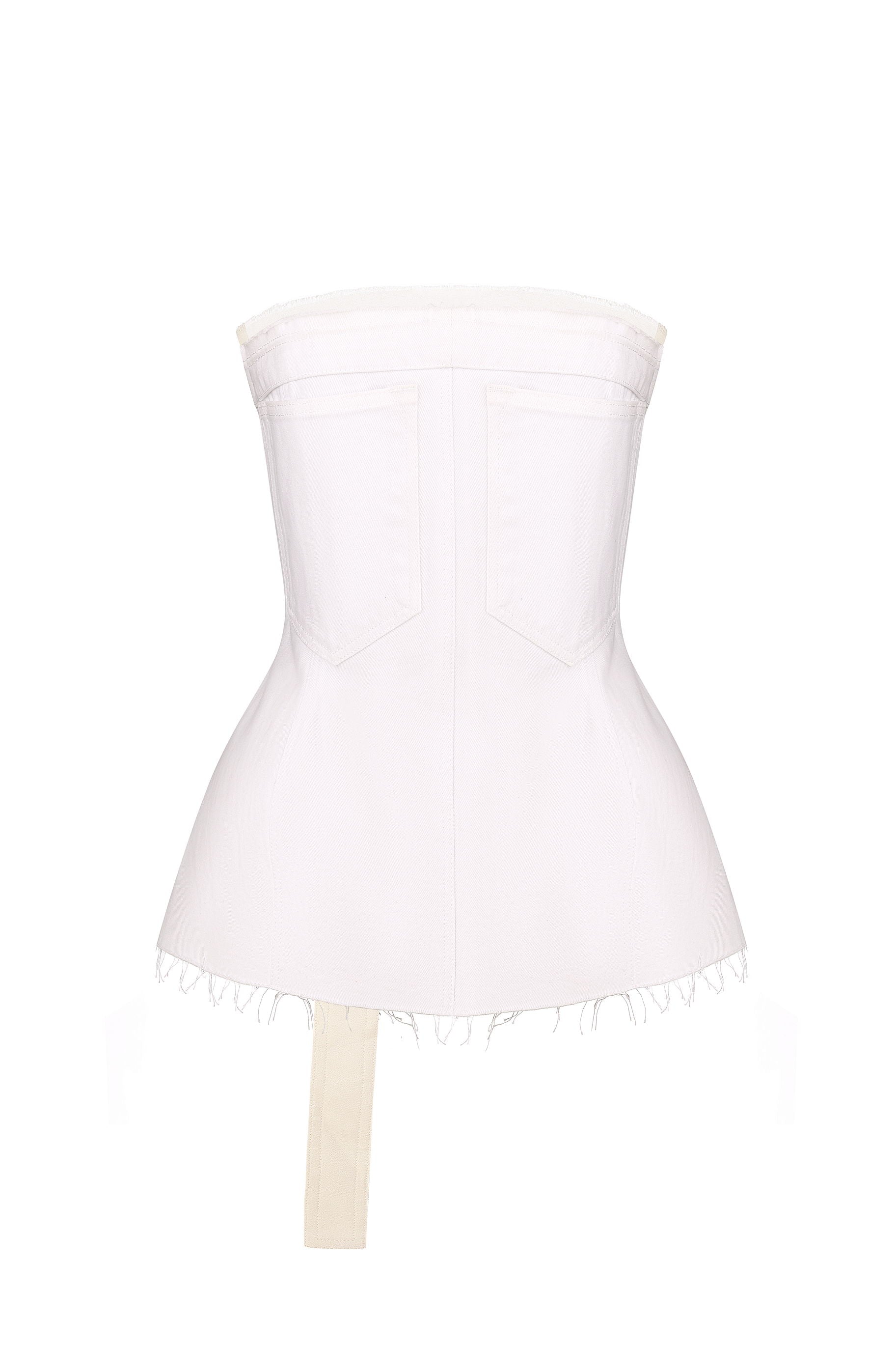 TAILORED DENIM BUSTIER – Litkovska Ukraine