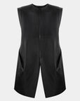 DECONSTRUCTED LEATHER TOP