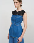 TAILORED DENIM BUSTIER