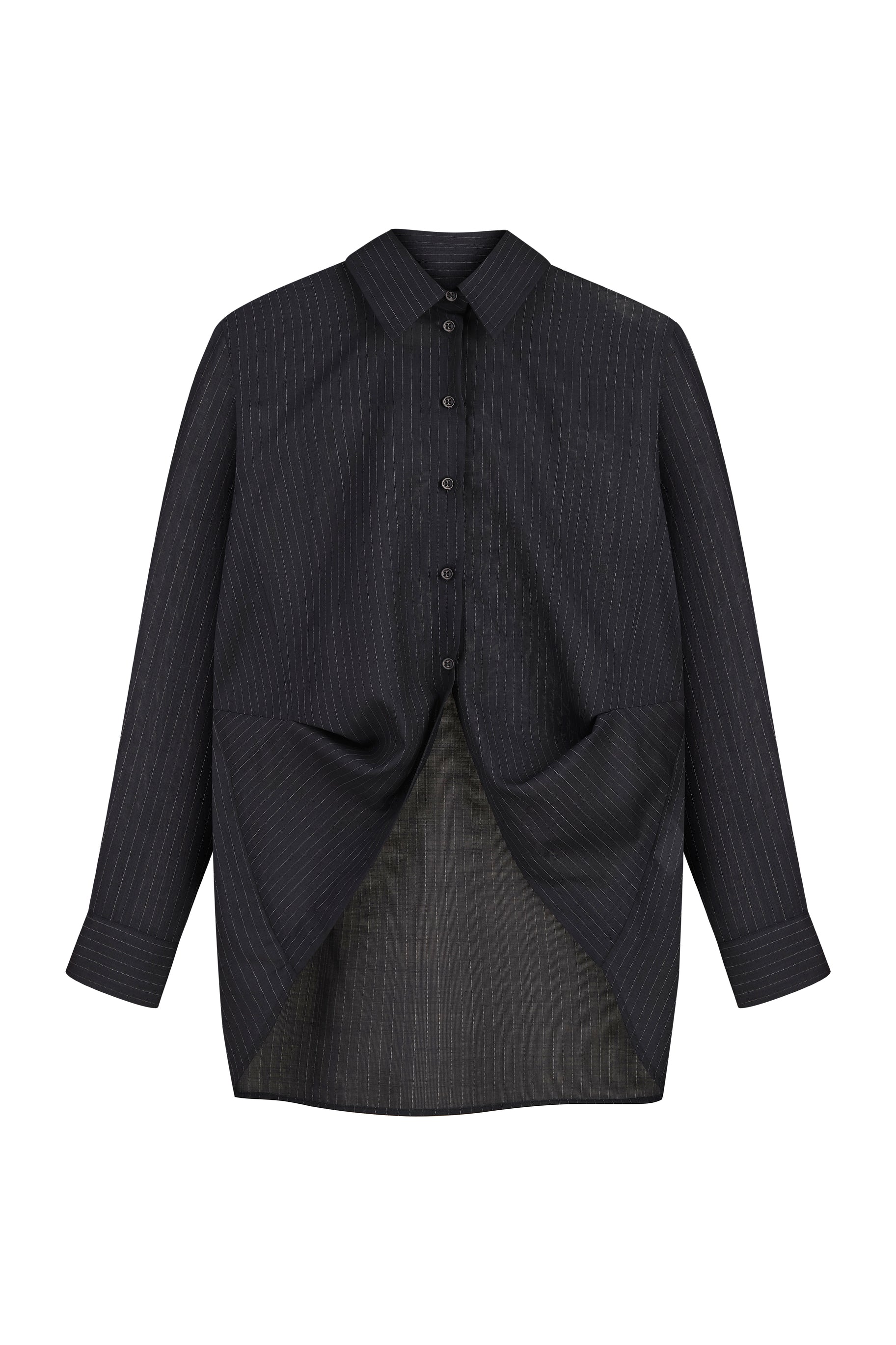 SHIRT WITH DRAPED HEM