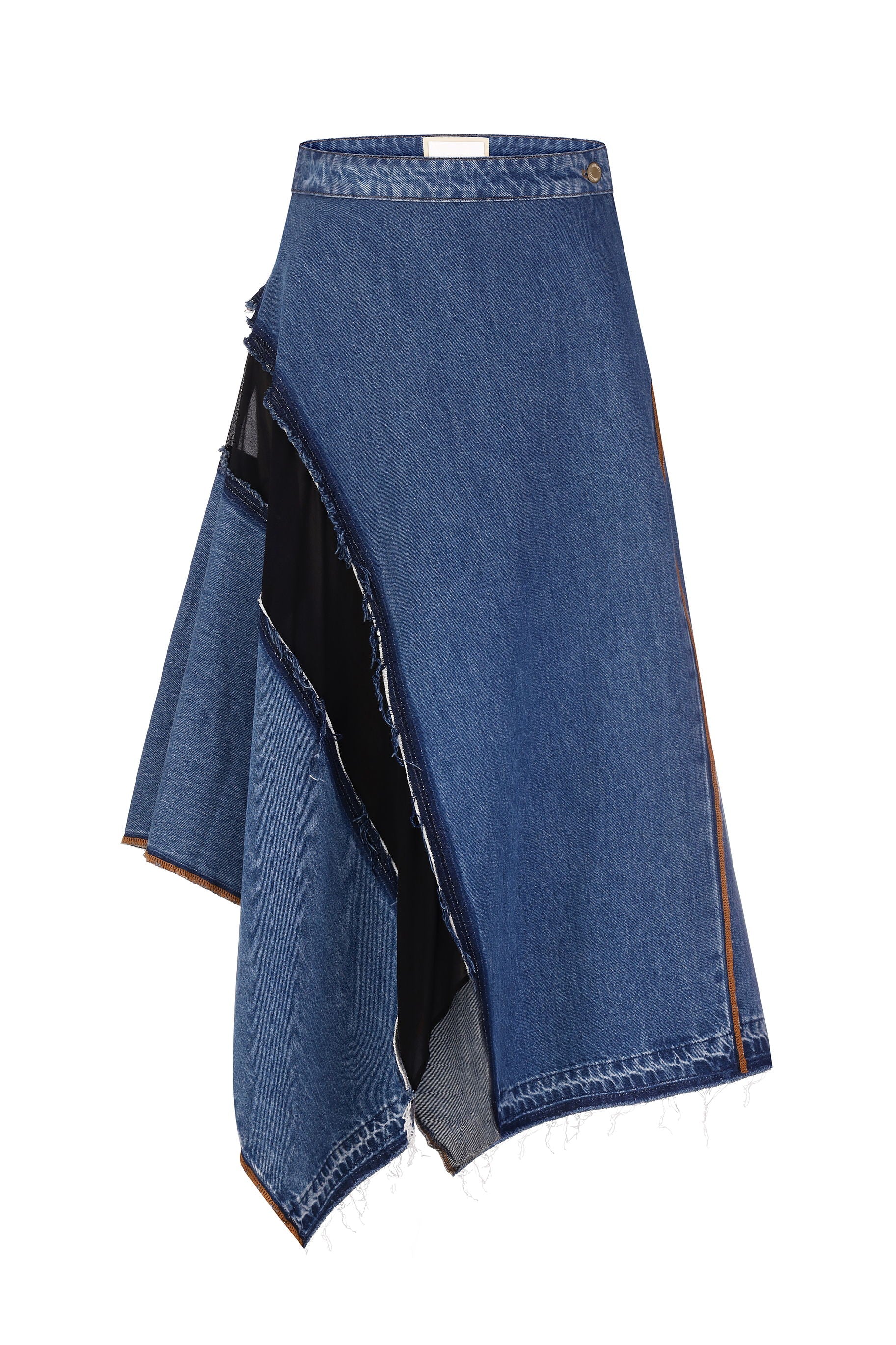 ASYMMETRIC DENIM MAXI SKIRT – Litkovska Ukraine