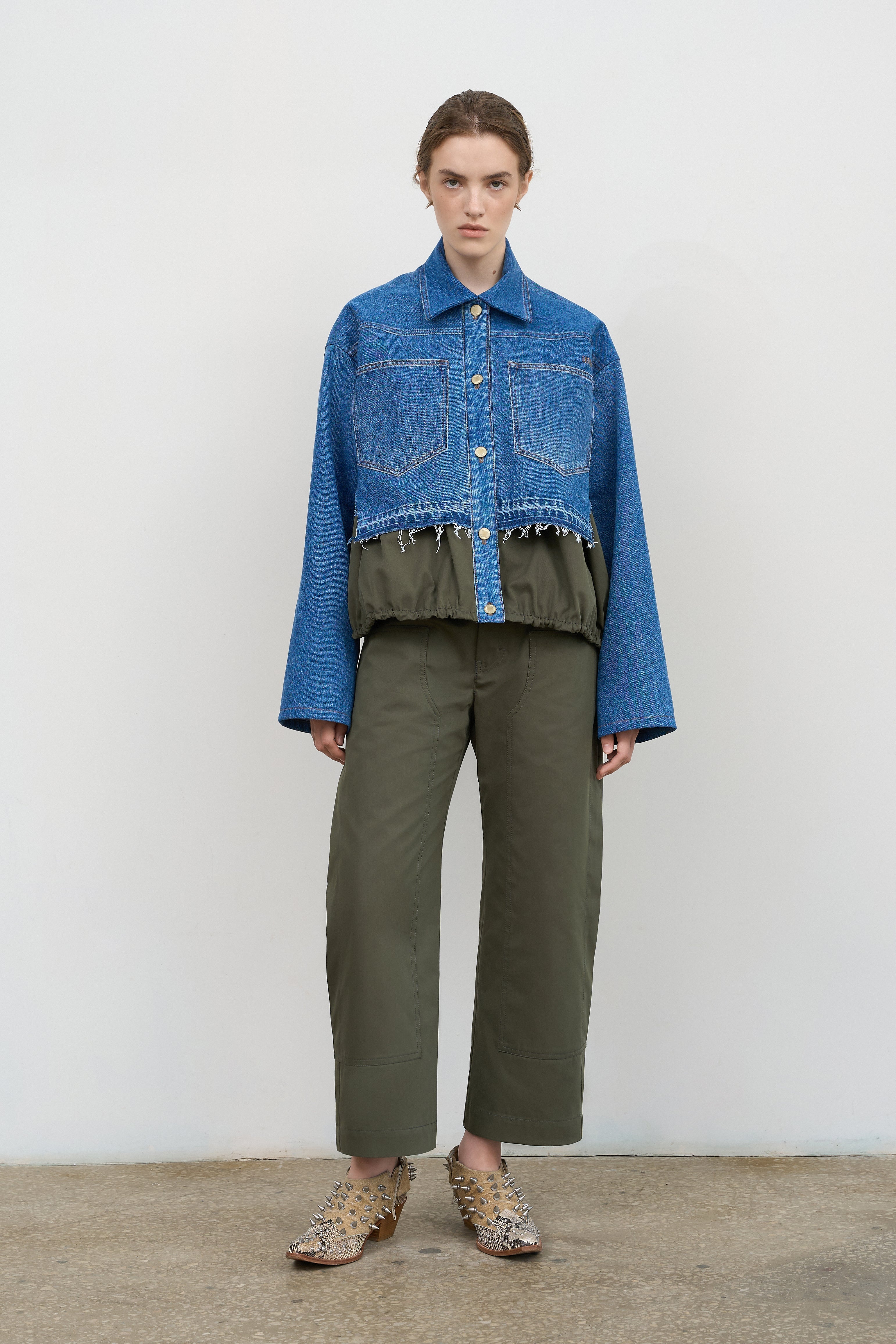 PANELED DENIM JACKET – Litkovska Ukraine