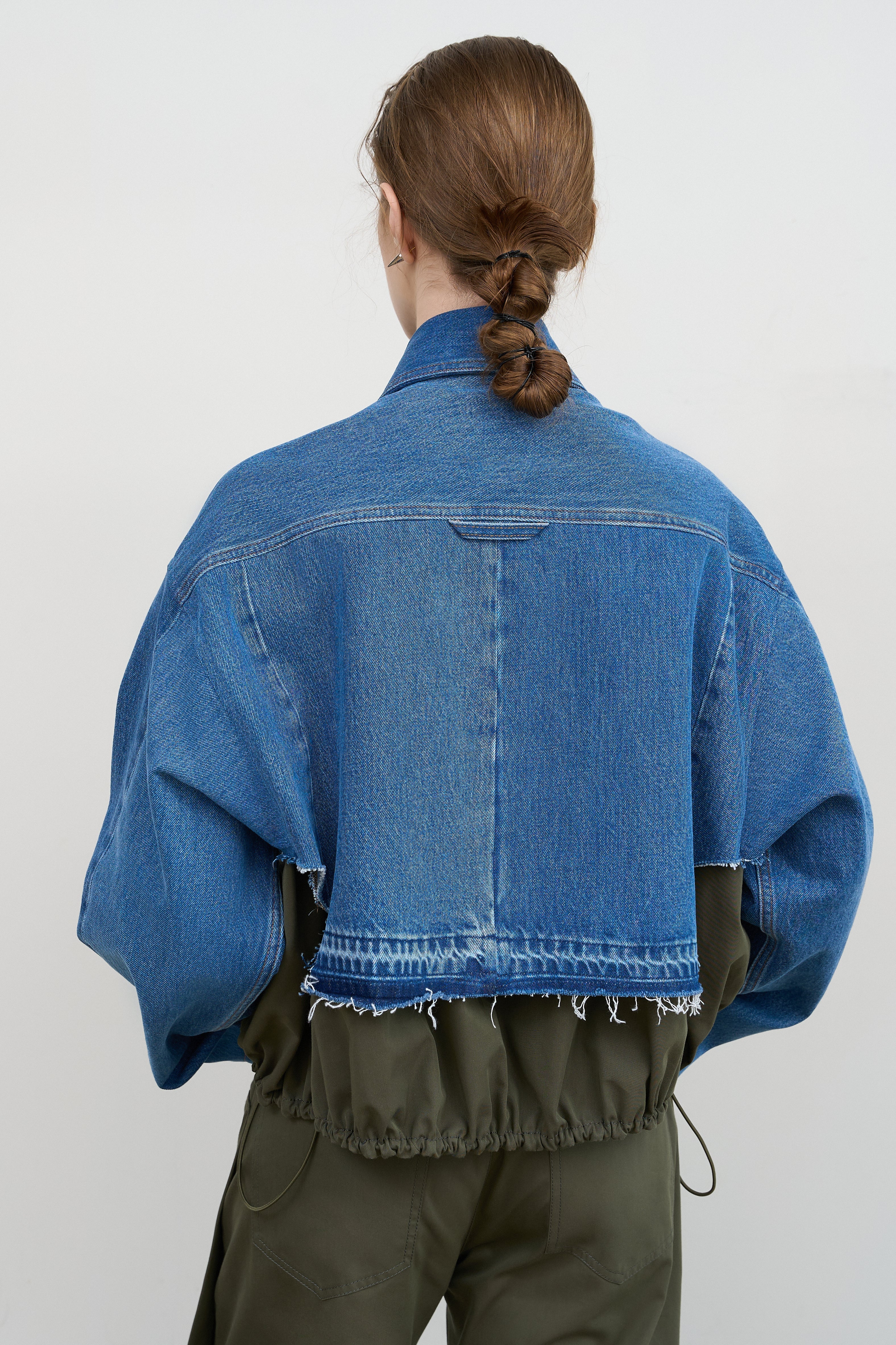 PANELED DENIM JACKET – Litkovska Ukraine