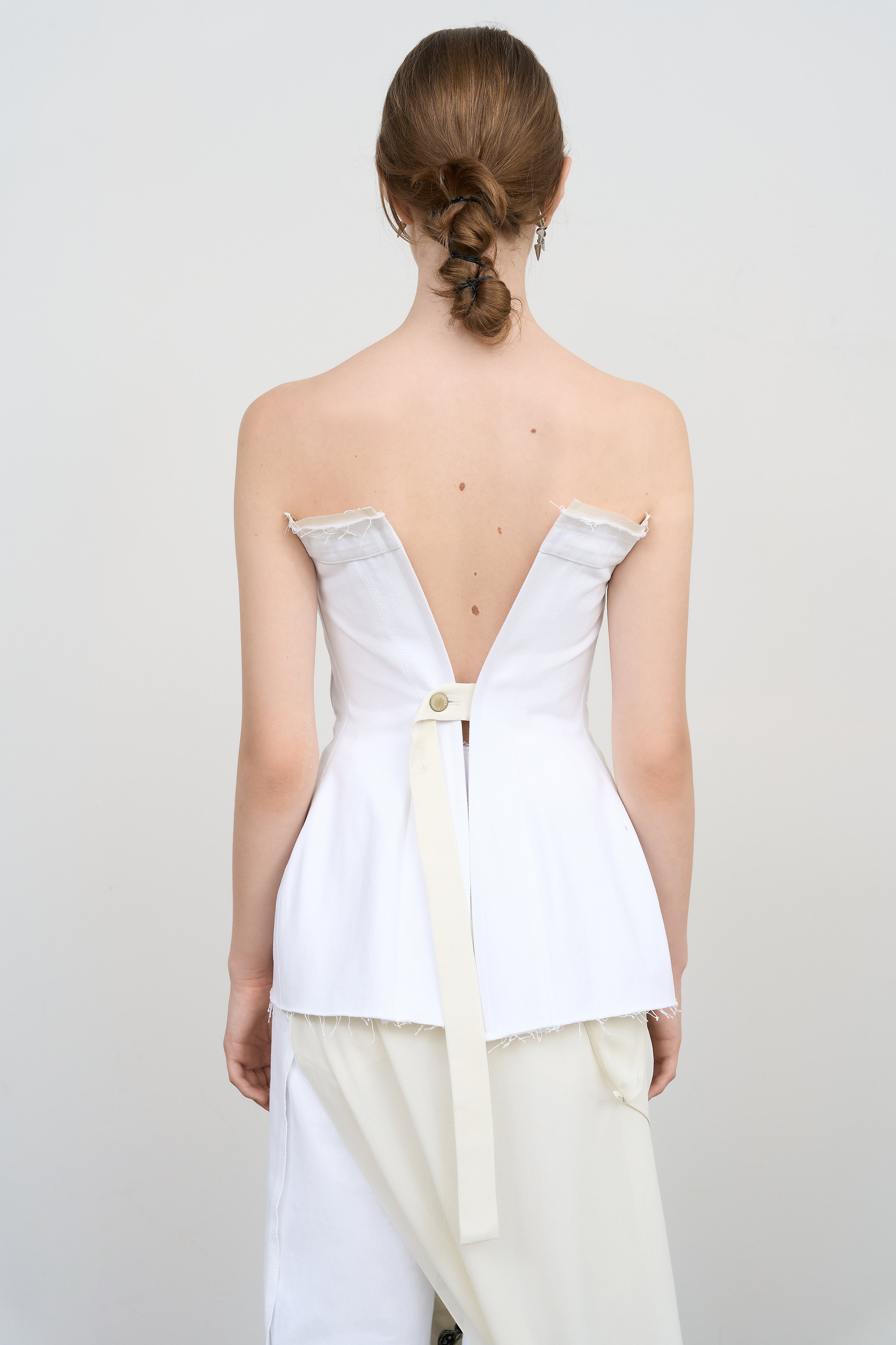 TAILORED DENIM BUSTIER – Litkovska Ukraine