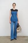 TAILORED DENIM BUSTIER