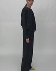 DEEP-PLEAT HIGH-RISE PANTS