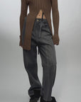 FRAYED STRAIGHT JEANS