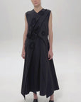 LAYERED MIDI DRESS WITH EMBROIDERY